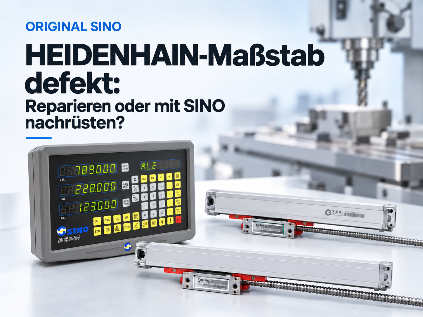HEIDENHAIN-Maßstab defekt – SINO Nachrüstung für Werkzeugmaschinen