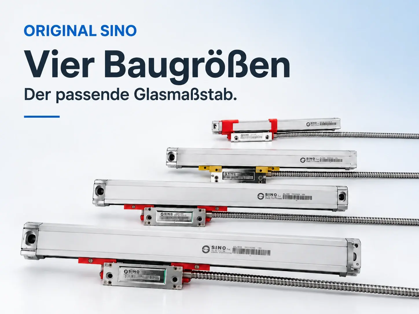 SINO Glasmaßstäbe im Vergleich: 4 Baugrößen & Messlängen